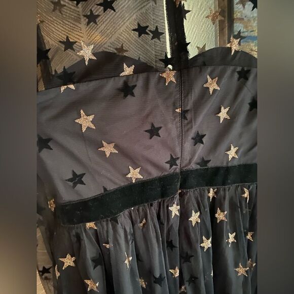JJ’S House short black tulle dress with stars size medium NEW - Picture 4 of 12
